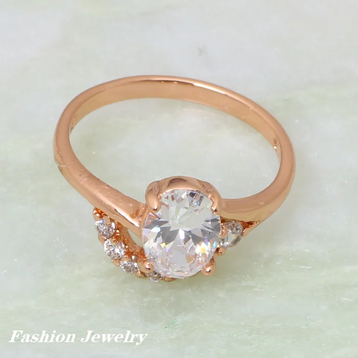 Новинка 2021 модное Ювелирное Украшение с белым кубическим цирконием из розового