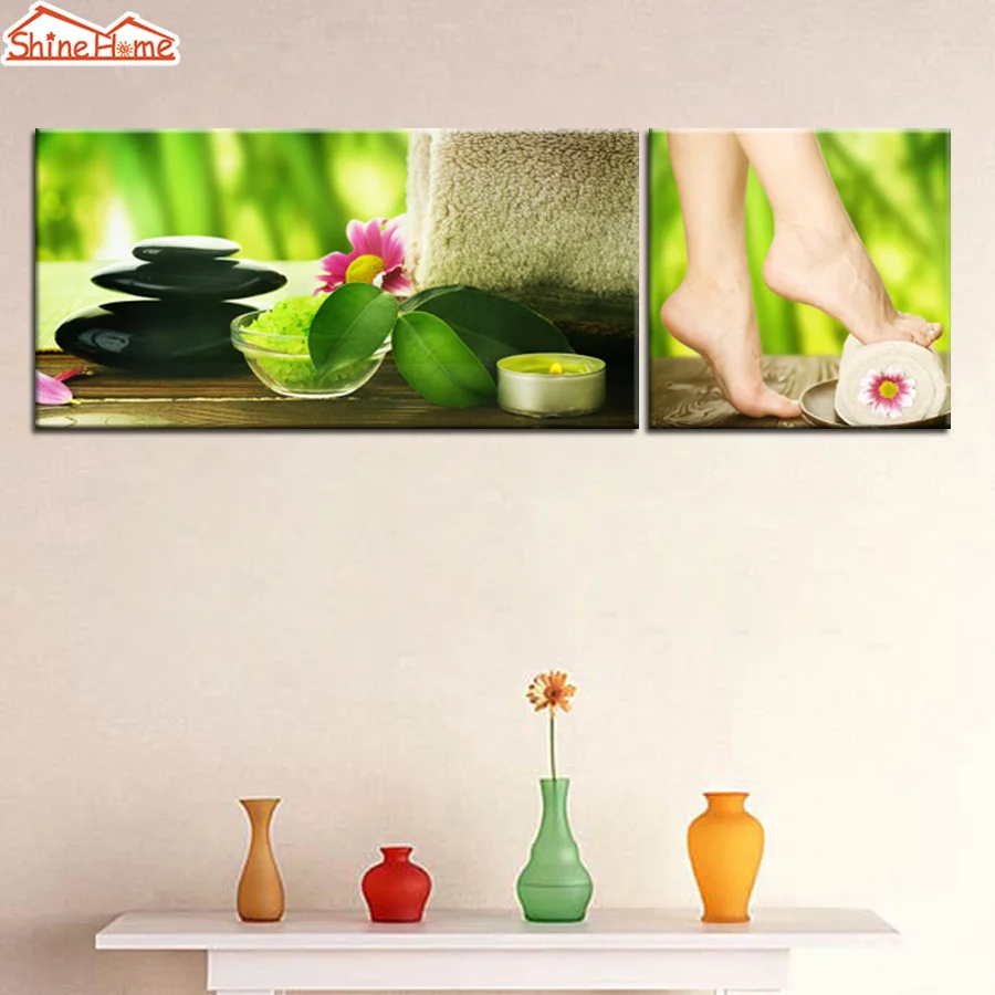 Модульные плакаты с изображением на холсте для спа тела салона маникюра массажа