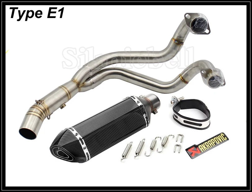 MT07 выхлоп Akrapovic выхлоп мотоцикла Escape Moto выхлопная труба без шнуровки полная система для Yamaha MT-07 FZ07 FZ-07 Tracer XSR700