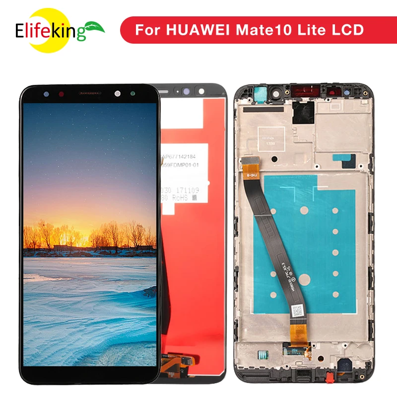 LCD сенсорный экран для HUAWEI Mate 10 Lite с рамкой Оригинальный дисплей Nova 2i RNE L21