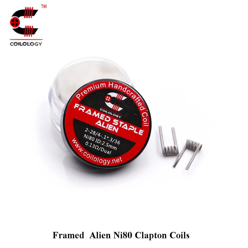 Coilology обрамленные Alien Ni80 Clapton катушки для RDA Attomizer DIY металлическая проволока