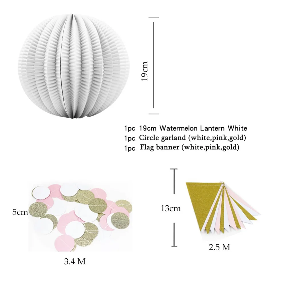7 шт./компл. розовые и белые бумажные изделия Китайский бумажный фонарь Флаг