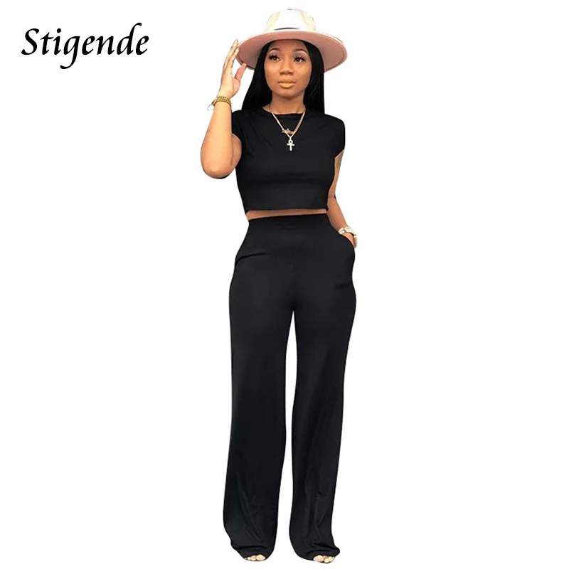 Женский повседневный комплект из 2 х предметов топа и брюк с коротким рукавом| |