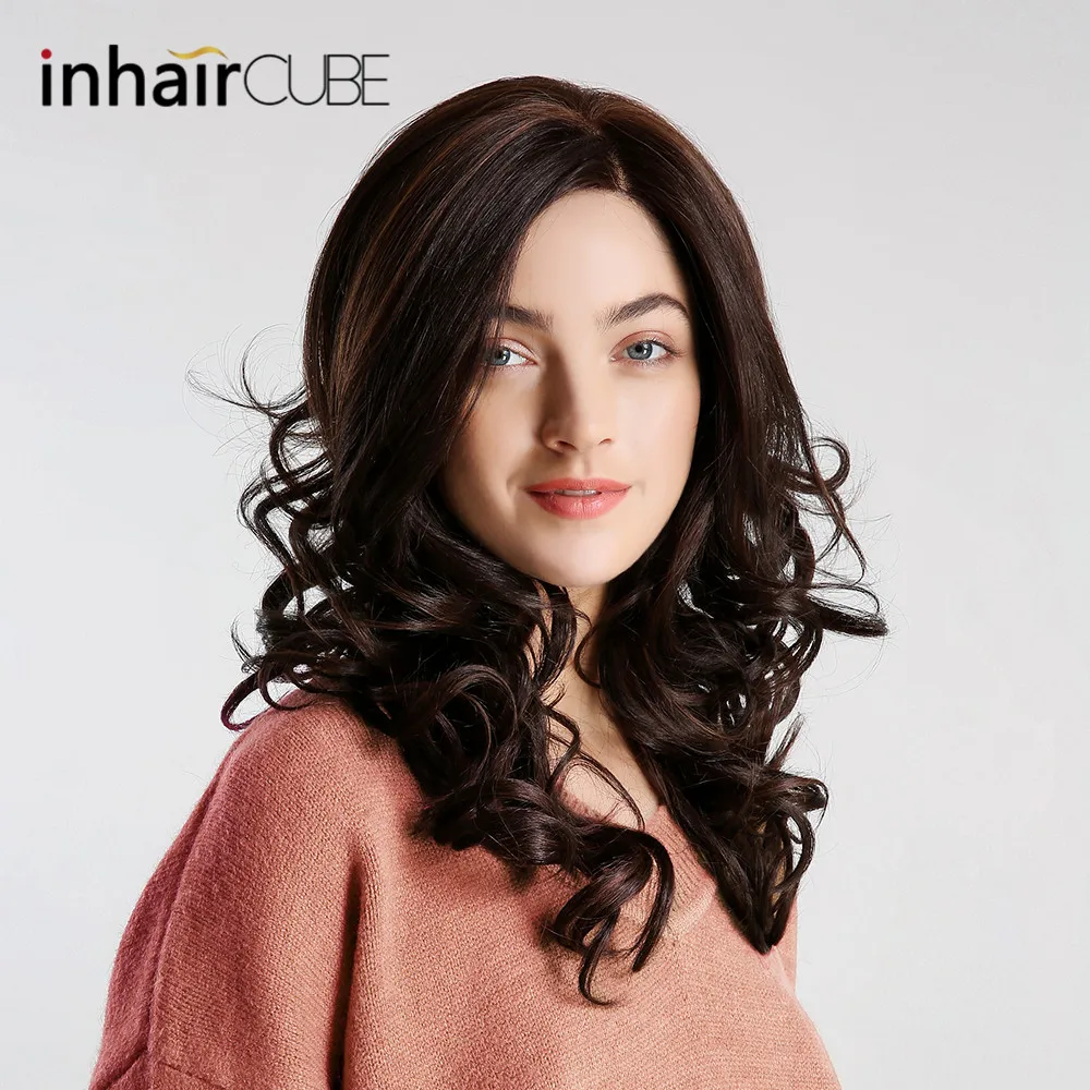 Inhair куб моделирование головы спереди кружево синтетические парики для женщин