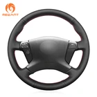 MEWANT черный чехол рулевого колеса автомобиля из искусственной кожи для Toyota Avensis 2003 2004 2005 2006 2007 2008