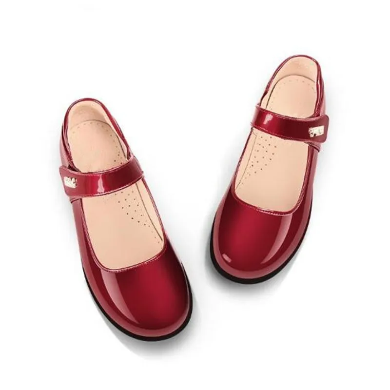 Новинка весенне осенние черные кожаные туфли Детские вечерние танцевальные