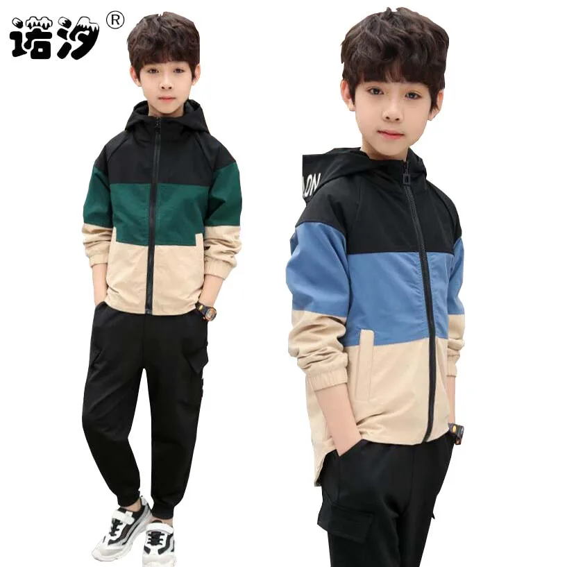 Комплект из 2 предметов для мальчиков теплая весенняя куртка на рост 110-160 см