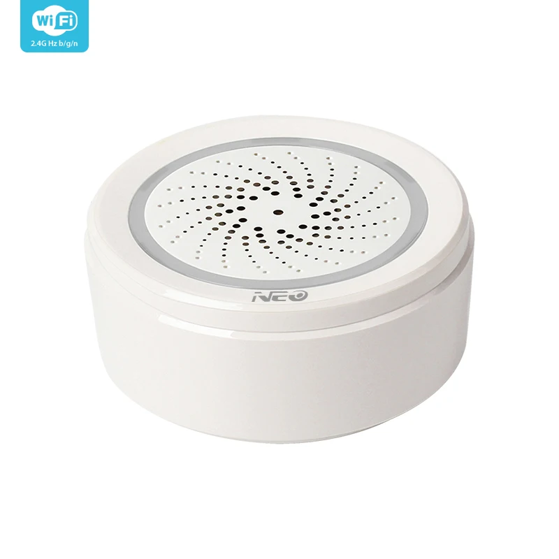 NAS-AB02WT умный WiFi сирена Датчик питания USB датчик температуры и влажности Workes с Alexa Echo и Google Home, IFTTT