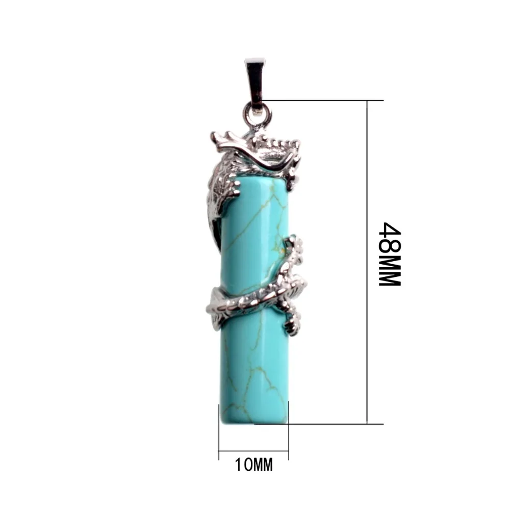 Популярное летнее ожерелье из натурального камня подвеска с круглыми