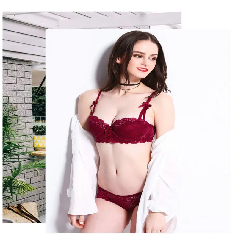 Push Up Sexy Кружево бюстгальтер Для женщин Lounge Нижнее Бельё для девочек комплект