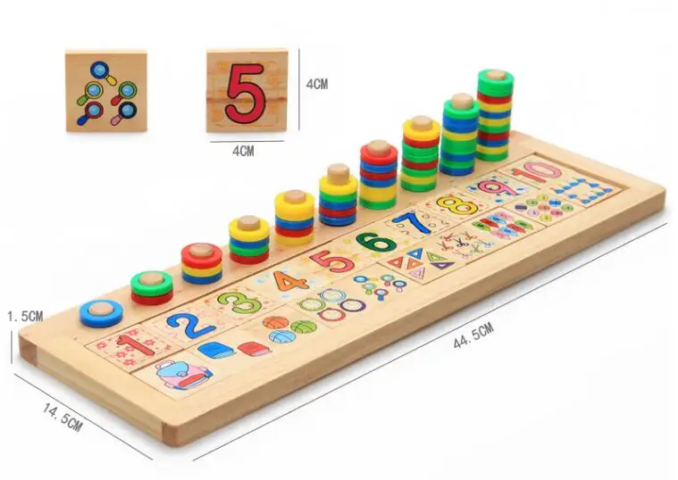Детские деревянные материалы по методике Монтессори Обучающие подсчета чисел