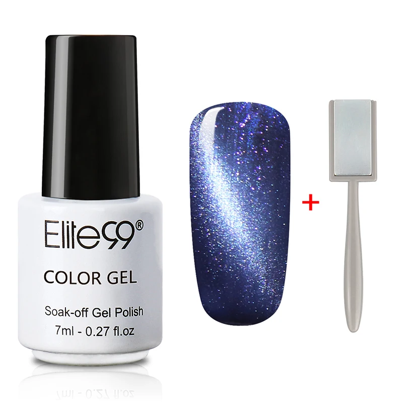 6588 With Magnet Elite99 кошачий глаз Gelpolish выдерживает с отличительные знаки ногтей маникюр искусство длительный гель лак с наклейкой выбрать цвет 1 с 1 магнит - Цвет: 6588 With Magnet