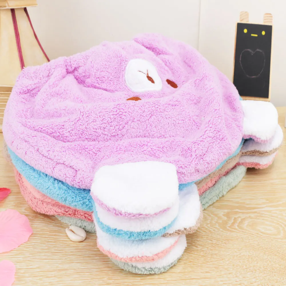 Милые животные мультфильм Ванна поглощающая Волшебная быстросохнущая шапочка