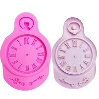m0714 clock shape silicone mold for cake decorations tools watch fondant polymer clay resin candy super sculpey