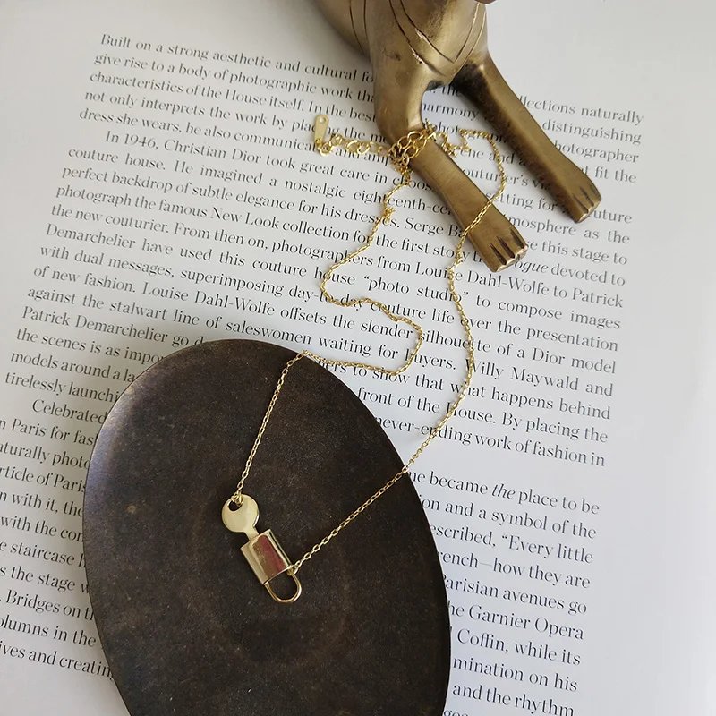 Женское Ожерелье-чокер WTLTC маленькое серебряное ожерелье с замком