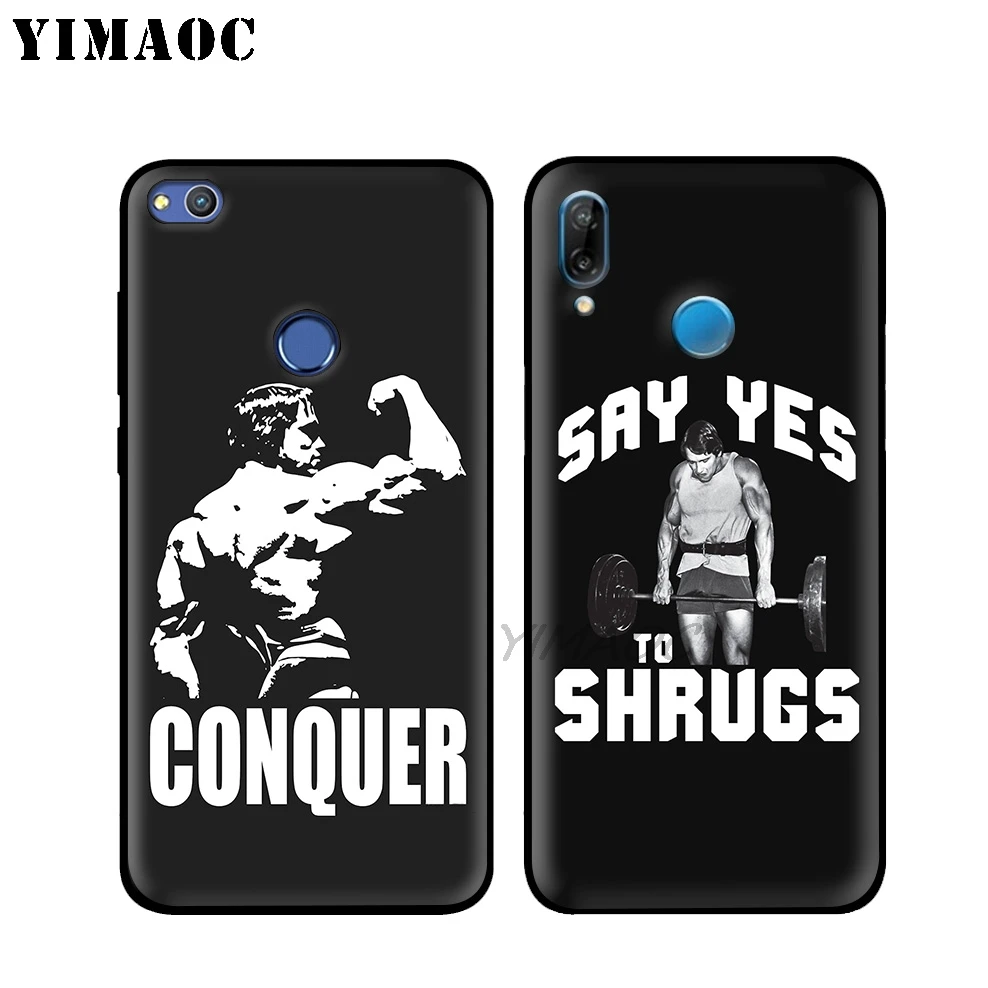 Мягкий чехол Conquer Gym Gain для бодибилдинга huawei P30 P20 Pro P10 P9 P8 2015 2017 P Smart Plus Z 2019 Nova 5i 4 3 3i 2i