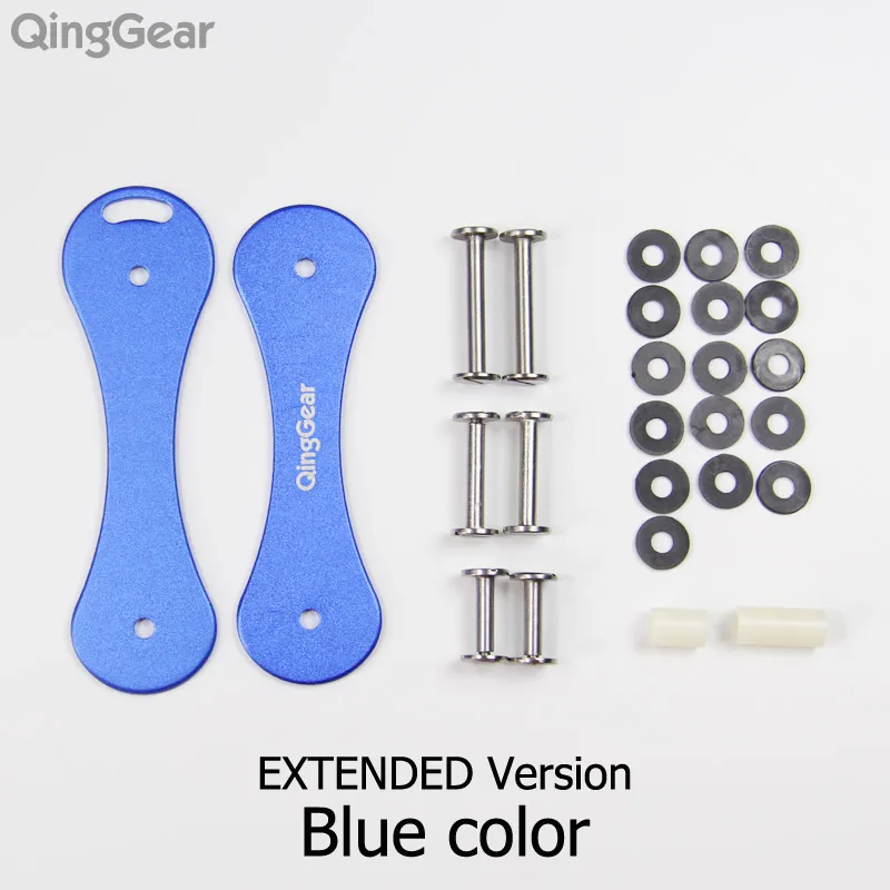 QingGear на Keybone Стекло волокна Алюминий двери Органайзер для ключей, ключница для автомобильных ключей, бар мульти-и видеозаписывающее устройство на открытом воздухе ключ инструмент - Цвет: Aluminum Blue