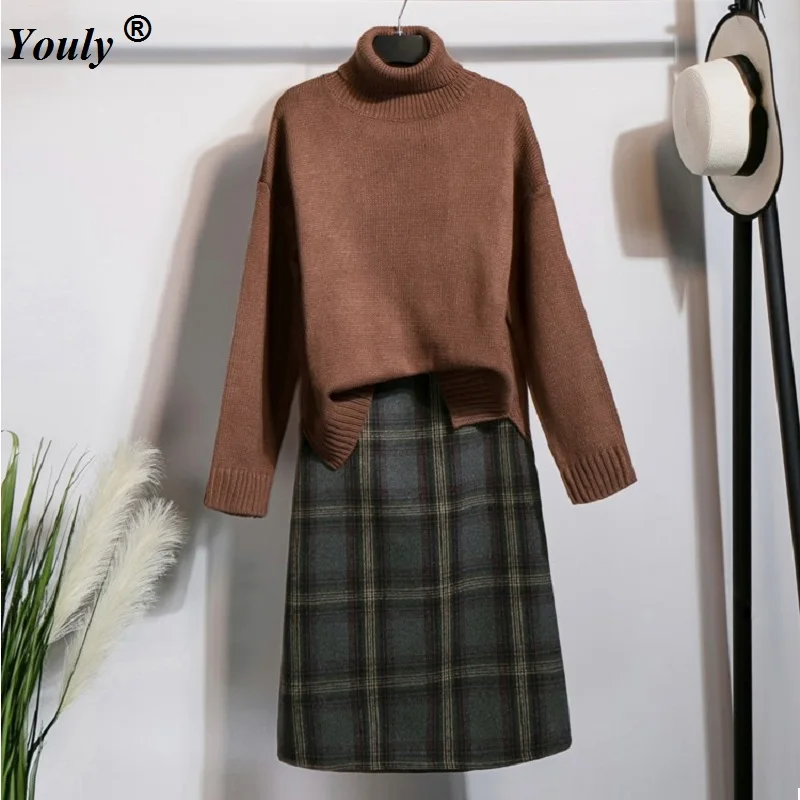 Винтаж тартан шерстяные юбки женские клетчатые Юбки карандаши элегантный тонкий