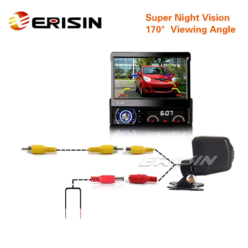 Erisin ES585 HD рыбий глаз 150 градусов звездный свет ночного видения Цвет CCD камера