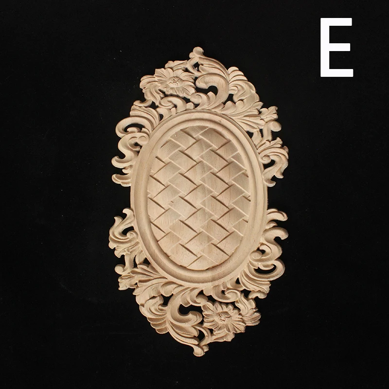 Изысканная Ретро деревянная Неокрашенная резная аппликация винтажная мебель