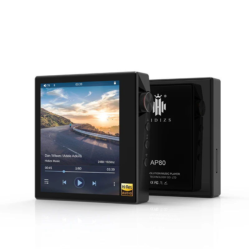 Черный Hidizs AP80 Hi-Res ES9218P Bluetooth fm-радио HIFI музыкальный MP3 плеер LDAC USB DAC DSD 64/128 fm-радио HibyLink FALC DAP - Цвет: Черный