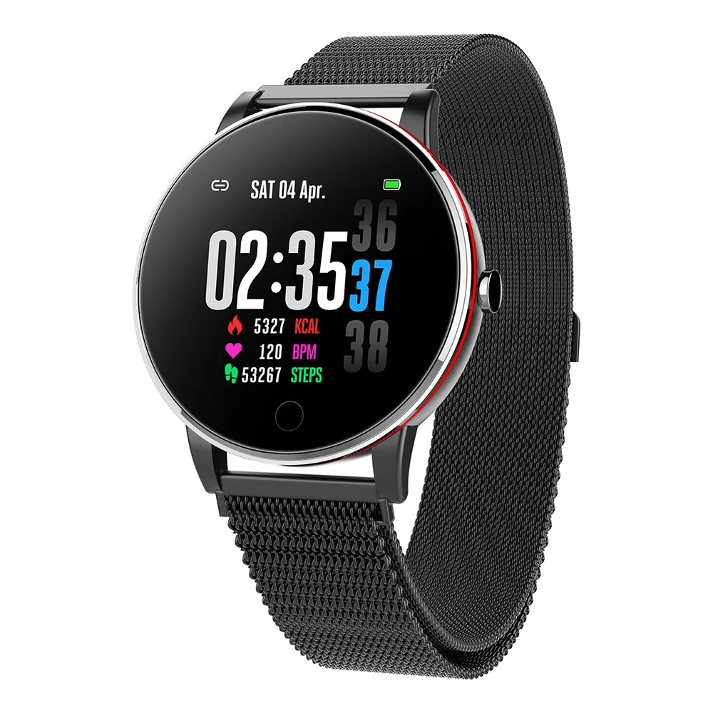 Black Milanese Умные часы LEMFO Y9, Ip67, водонепроницаемые, тонкий металлический корпус, Миланский ремешок, сменный монитор сердечного ритма, кровяное давление, умные часы для мужчин - Цвет: Black Milanese