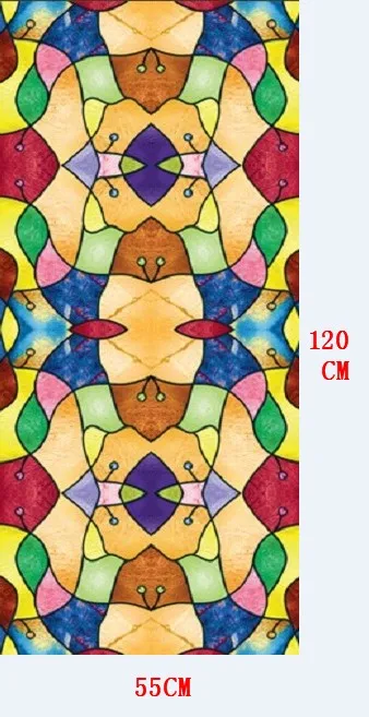 02 55cm by 120cm Индивидуальный размер оконная Пленка стеклянная пленка витражные европейские мозаики церковные полупрозрачные непрозрачные статические клеящиеся наклейки - Цвет: 02 55cm by 120cm