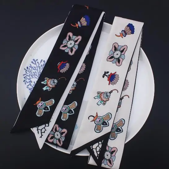 2018 новые модные шарфы для женщин дизайн пчела женский шелковый шарф модный