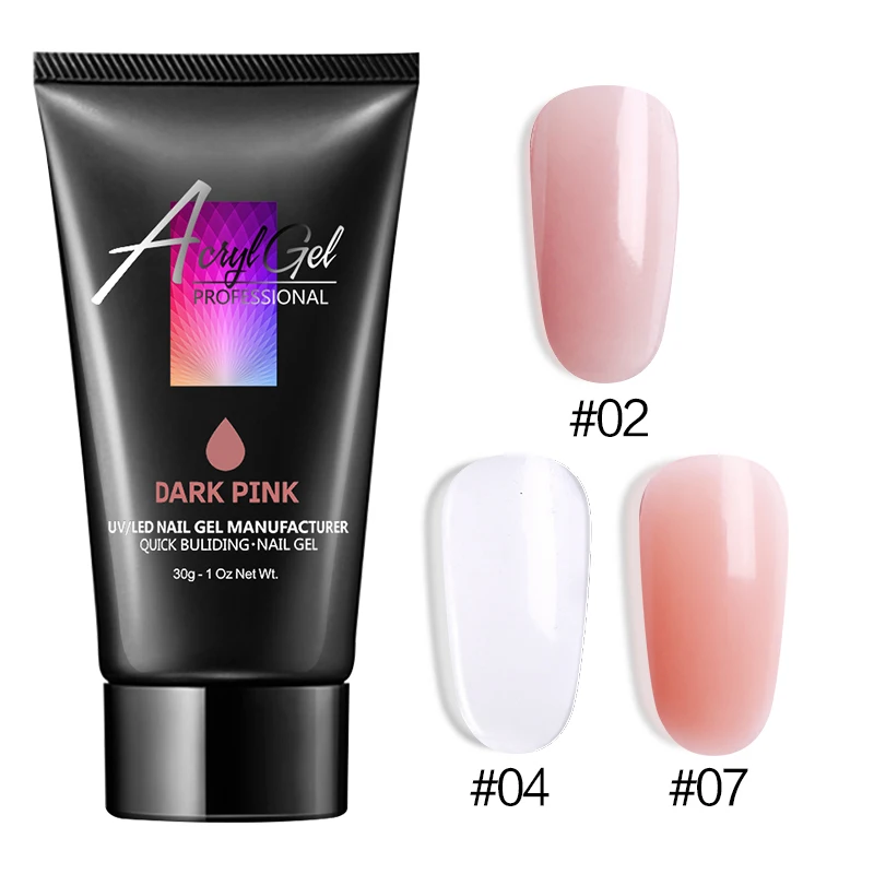 3pcs a lot(4) Azure beauty, удлиняющий УФ-гель, стартовый набор, 30 мл/4 шт., белый, розовый, прозрачный гель, требуется УФ-светодиодный набор для наращивания ногтей и базовое верхнее покрытие - Цвет: 3pcs a lot(4)