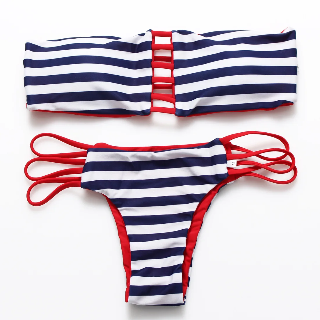 STAERK Off shoulder swimsuit Women Swimwear 2018 Sexy Print Bandage Brazilian Bikini Beach Thong Bathing Suit |
