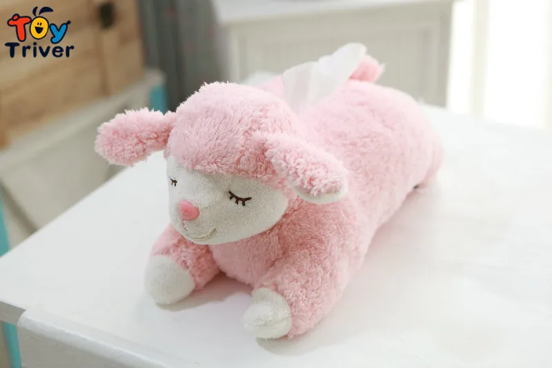 40 см Kawaii Плюшевые овечки ягненка игрушка чучело животное кукла тканевая Коробка Чехол для салфеток бумажный держатель домашний магазин офис украшение автомобиля Triver