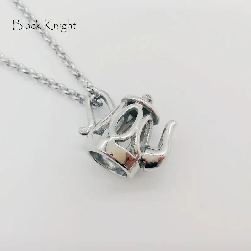 Черный рыцарь креативный женский модный чайник кулон ожерелье Серебряный цвет