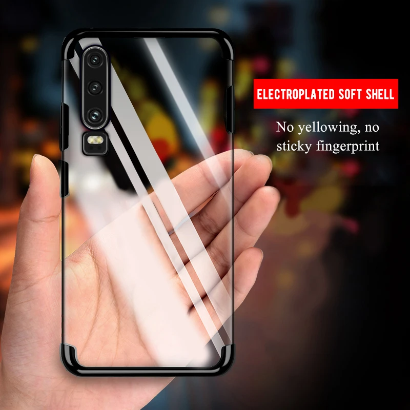 Чехол из ТПУ с гальваническим покрытием для Huawei P30 Lite P20 P10 Plus Модный Блестящий