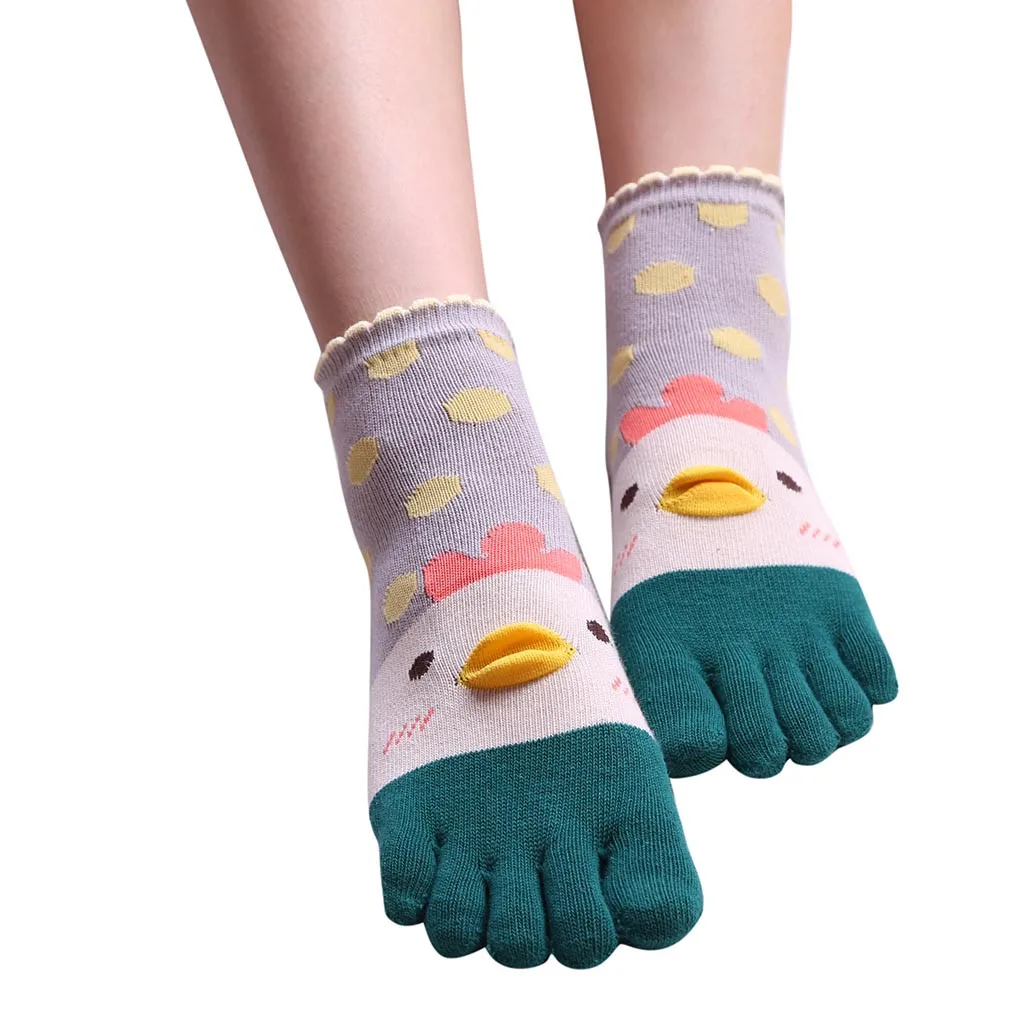 Зимние теплые носки удобные женские и мужские милые забавные с пятью