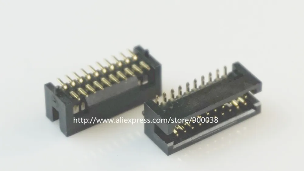 50 шт. SMT Box Header 1 27 мм 2x10 P 20 Pin Двухрядные с установкой peg post прямые штыри