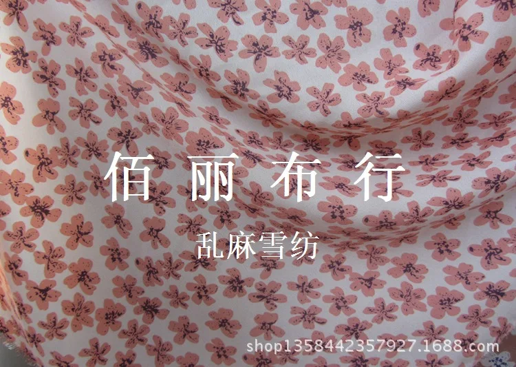 2014 льняная шифоновая ткань Baotou с цветами на весну и лето женское платье