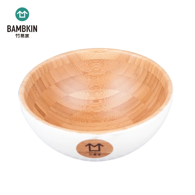 5 &quot/8&quot большие белые Натуральные Бамбуковые сервировочные миски для фруктовых