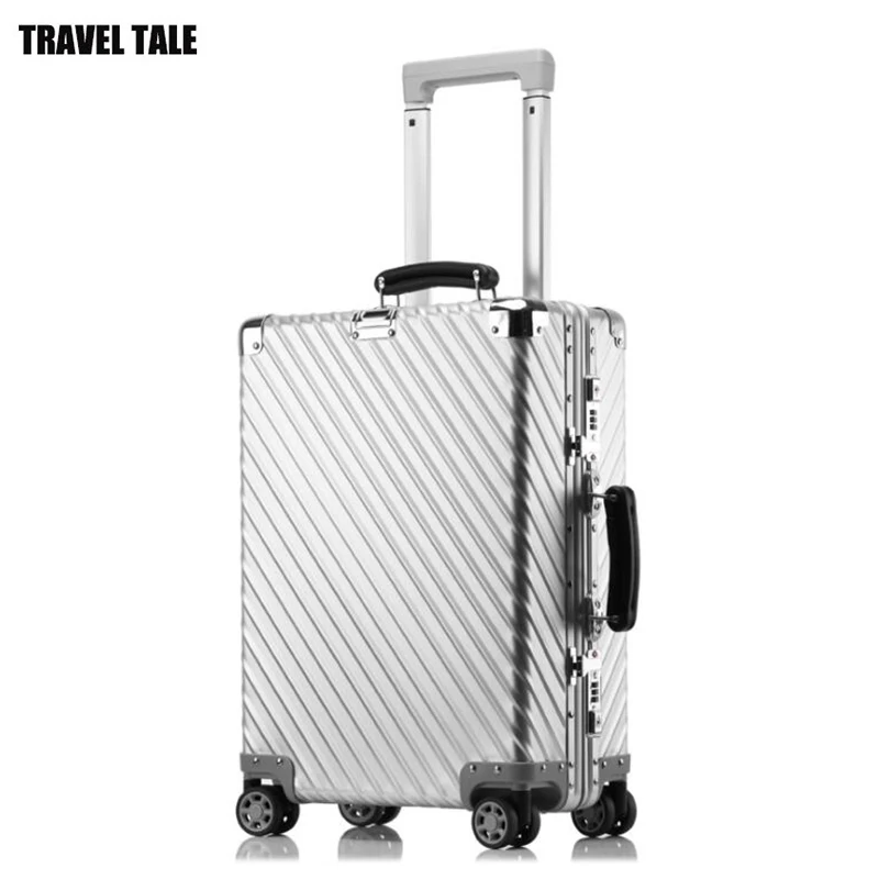 Роскошный Дорожный чемодан TRAVEL TALE винтажный Алюминиевый на колесиках 20/24/29