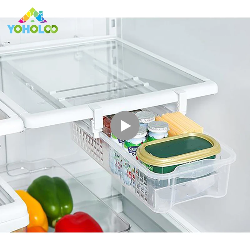 Fridge Mate Drawers Refrigerator Pull Out Bin and Home Organizer Snap On Drawer To Save Space In Organizer Fridge Mate Shelves