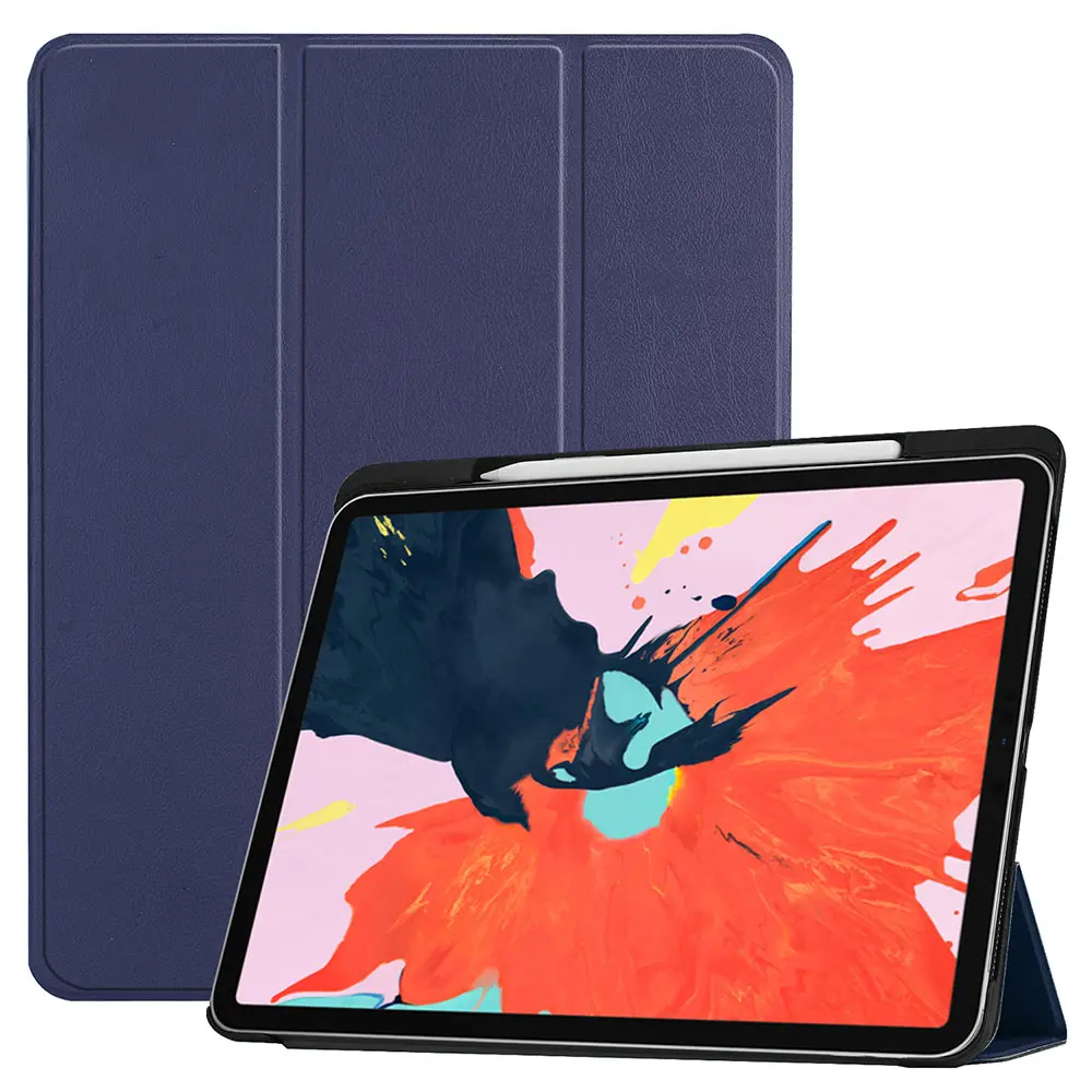 Чехол для iPad Pro 12 9 2020 складной кожаный смарт чехол с автоматическим переходом в