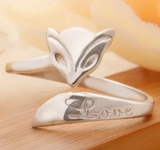 XUBCHC горячая Распродажа розовое золото посеребренное кольцо с лисой для женщин