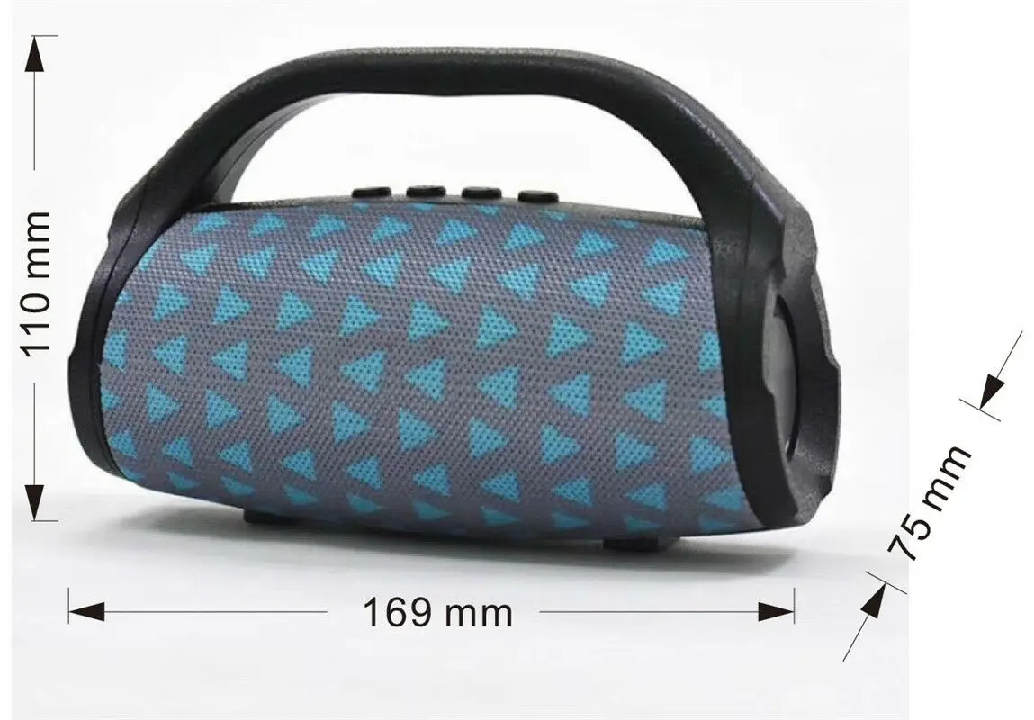 Портативный беспроводной Bluetooth динамик стерео TF FM радио музыка сабвуфер колонки