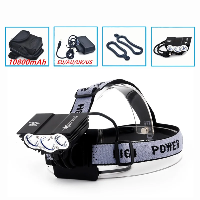 Велосипедный светодиодный светильник SolarStorm X3 водонепроницаемый 6000 лм 3x U2 8 4 В 18650