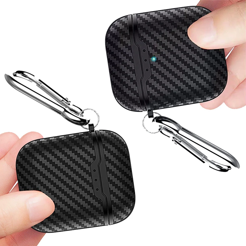 Бизнес мягкий полный защитный чехол для Airpods 2 Bluetooth беспроводной чехол для наушников для Airpods 1 2 Чехол коробка с крючком