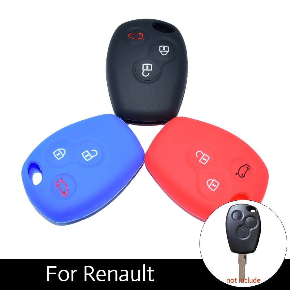 Чехол ATOBABI брелок для автомобильных ключей чехол Renault Clio Megane Duster Sandero Captur 3 кнопки