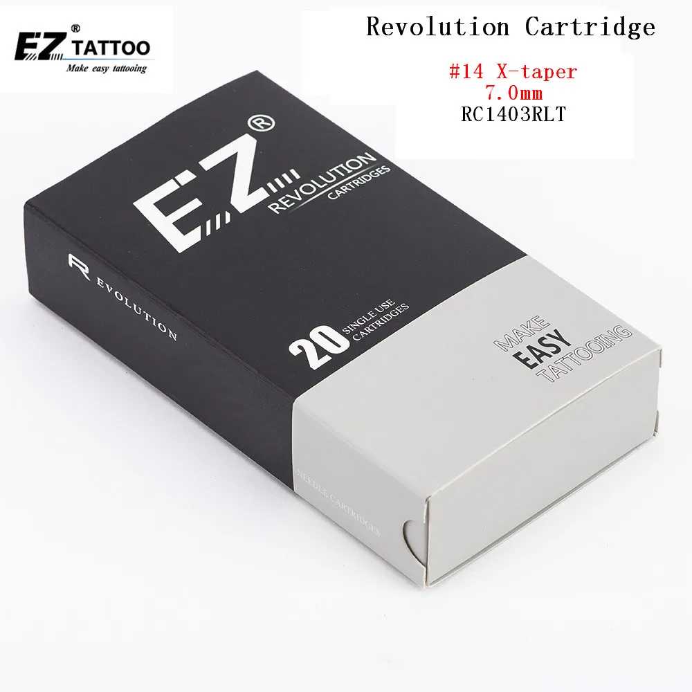 

RC1403RLT EZ Tattoo Needles Revolution Cartridge Round Liner #14 0.40mm X-taper 7.0mm for System machines and grips 20 pcs/lot