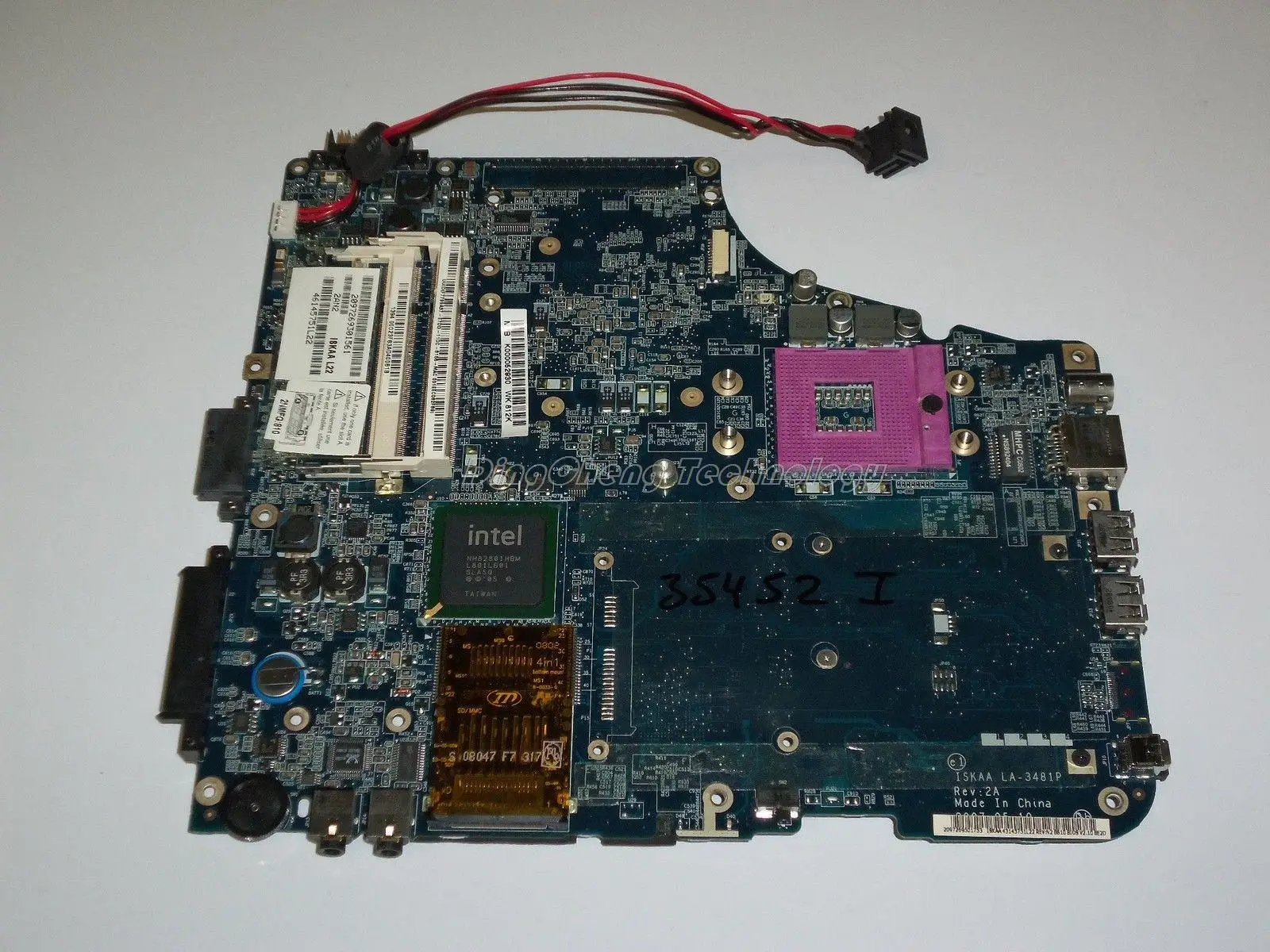 Оригинальный ноутбук Материнская Плата Для Toshiba Satellite A200 A205 K000052930 ISKAA LA-3481P GM965 DDR2