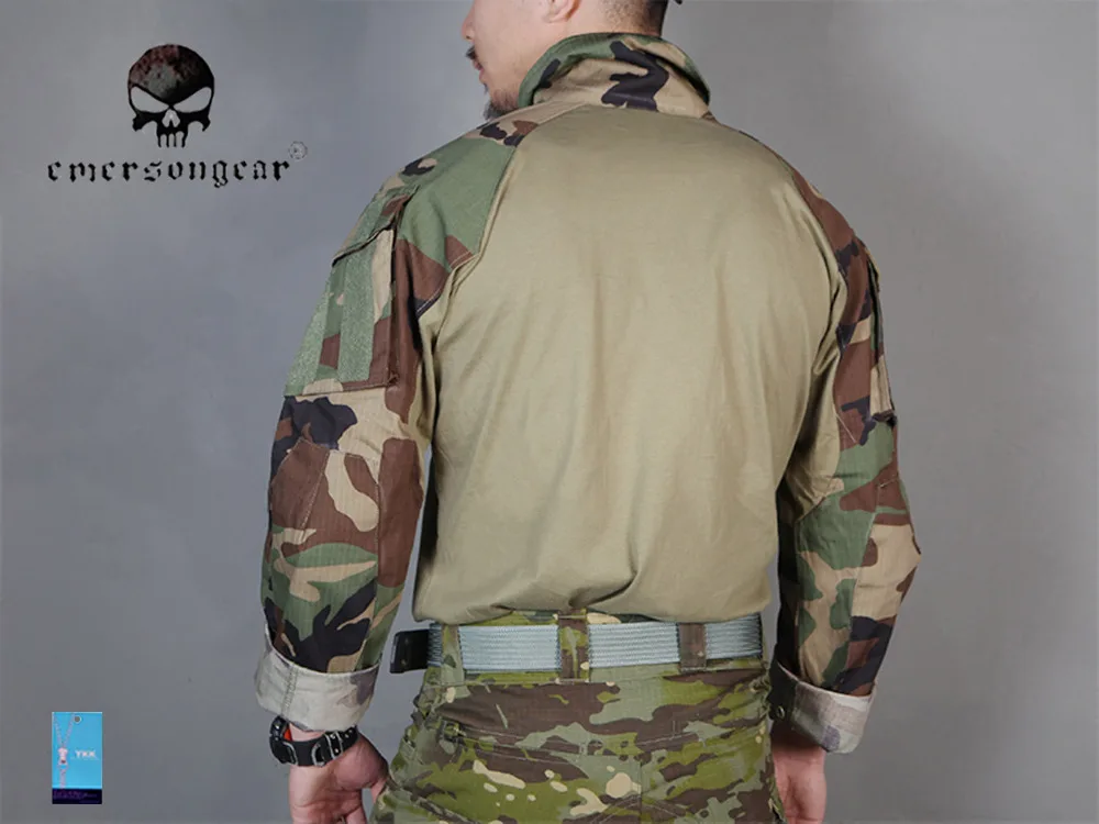 Мужская Военная страйкбольная БДУ Боевая униформа EMERSON Tactical Gen3 рубашка и брюки наколенники мультикам черный АОР Лесной