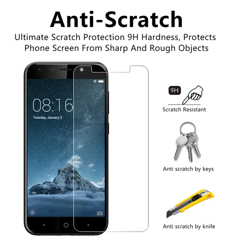 Для zte blade a520 glass v7 light lite v7lite a6 v6 v 7 v8 a510 a601 a 6 8 закаленное защитное стекло для