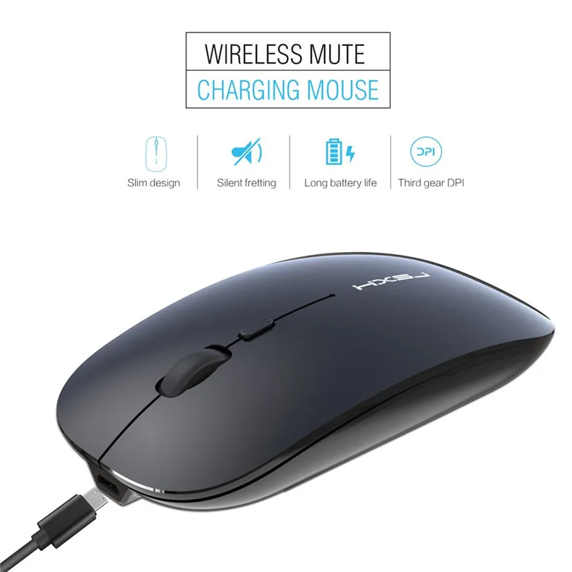 CARPRIE 1 шт. M60 эргономичная 2,4 ГГц Беспроводная мышь 1200 dpi USB+ type-C перезаряжаемая оптическая игровая мышь для MacBook ноутбука 90422